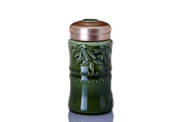 Small Bamboo Joint Tea Travel Mug Olive Green Single Wall